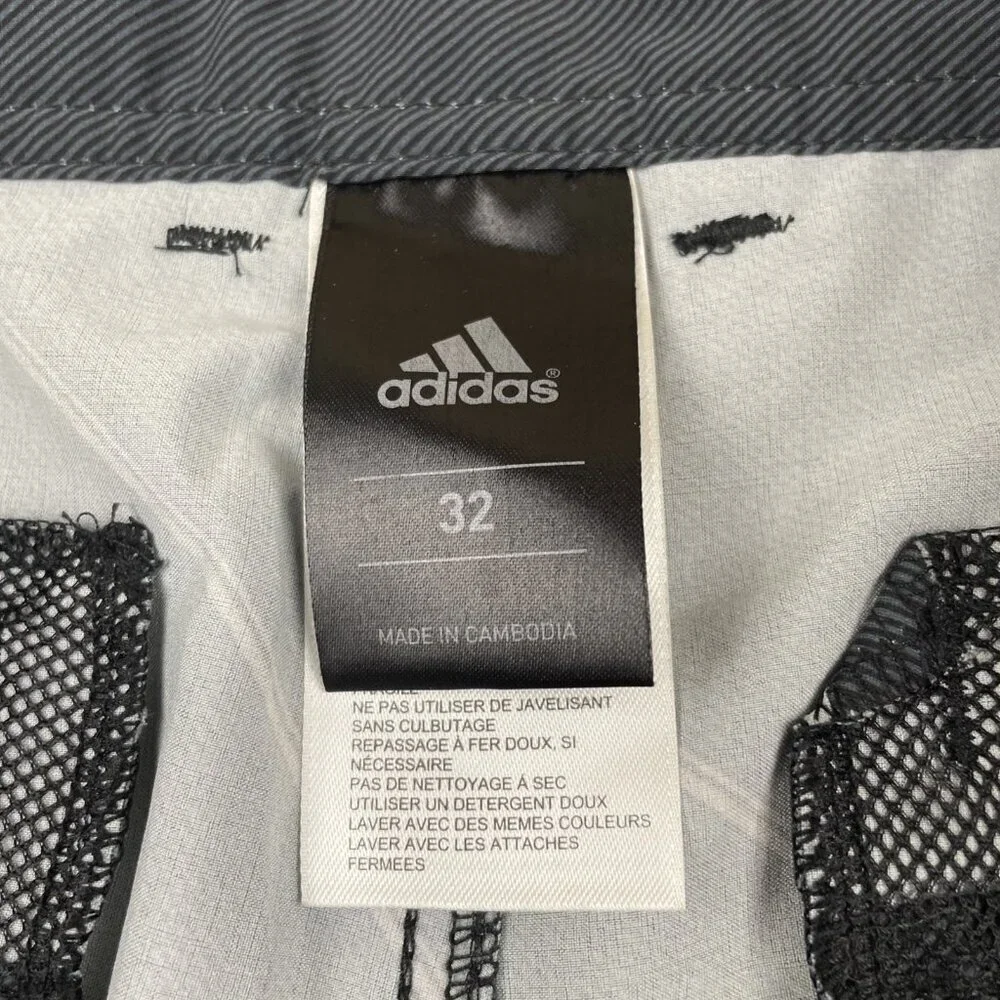 Adidas Hybrid Active Shorts Men’s  34 Performance Poly Stretch Lightweight Black